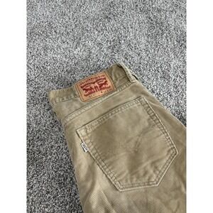Levis 511 Slim Fit Corduroy Pants Mens 32x30 Khaki Tan Fine Wale Cords